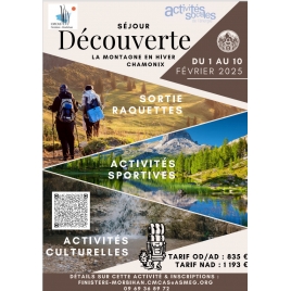 2025 - SEJOUR A LA MONTAGNE CHAMONIX  - COMMISSION LOISIRS ET CULTURE