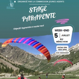 2025 - COMMISSION JEUNES AGENTS - Week end Parapente Morgat